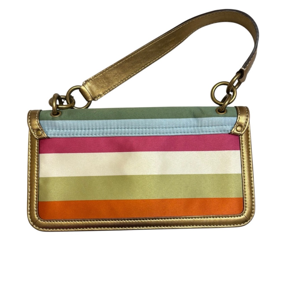 Coach ultra rare legacy striped Turnlock vintage y2k mini bag - Picture 8 of 9